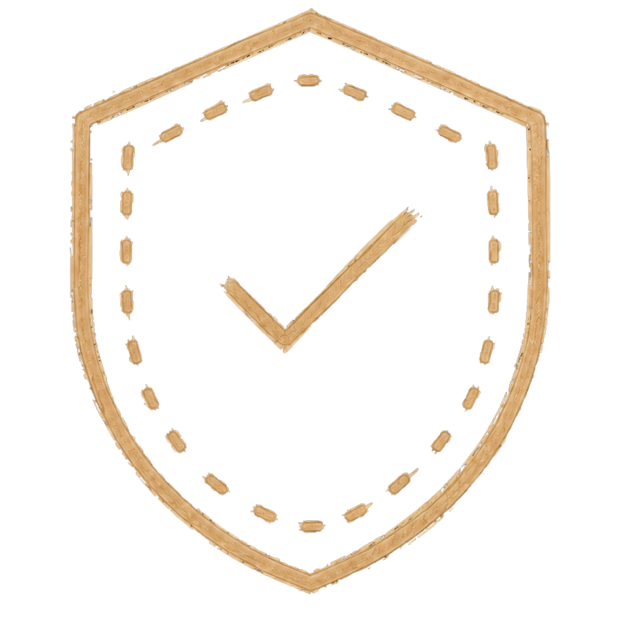 Shield with checkmark — assured excellence